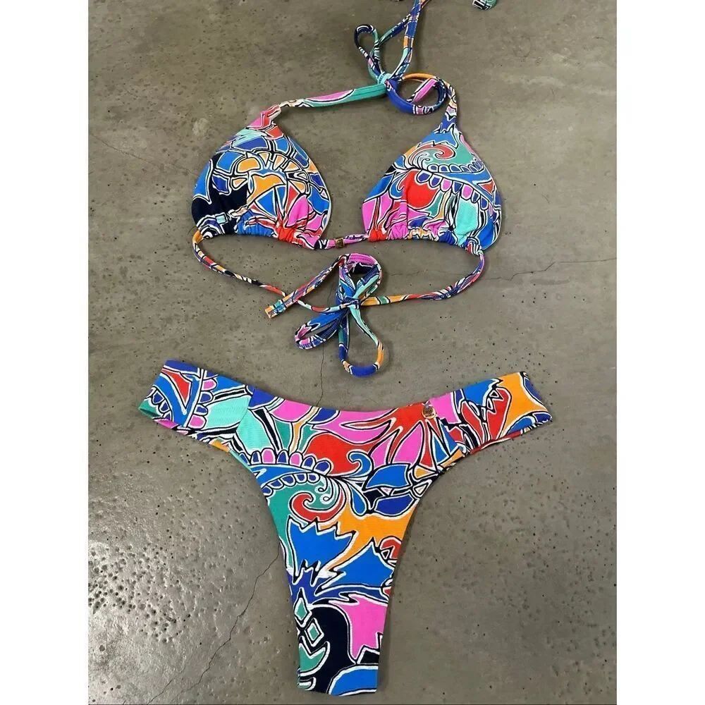 Mar de Maria Bright Tropical Bikini Set | Multi in Medium